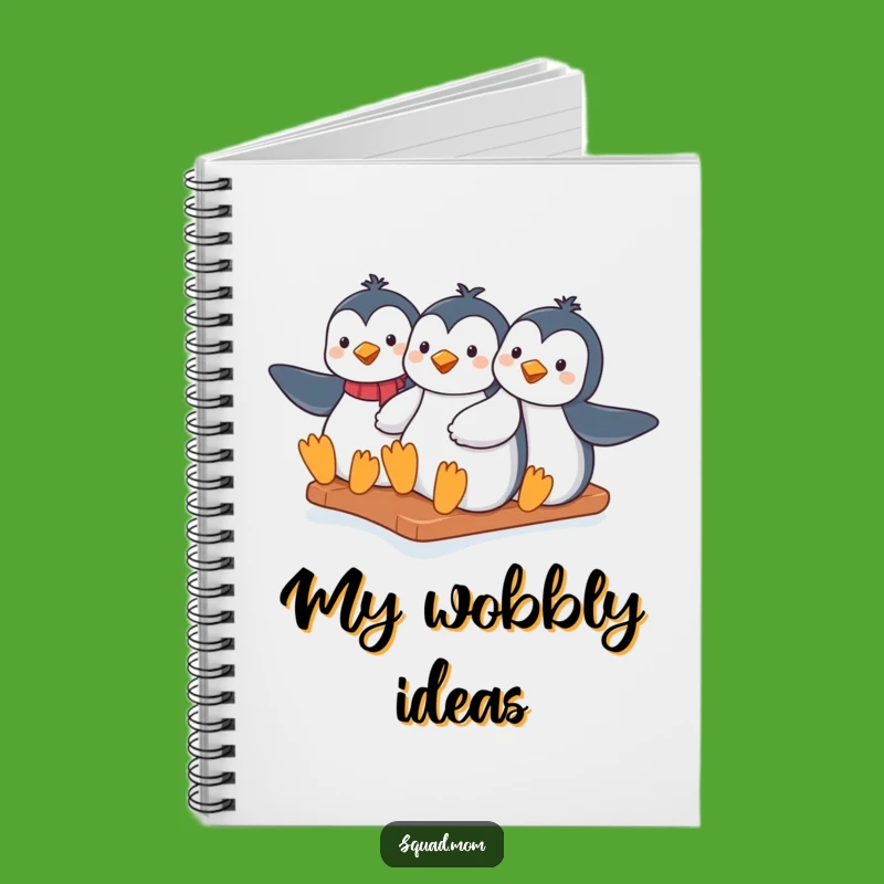 Funny Penguin Moms Notebook - Winter Slide - Jot Down Fun Ideas
