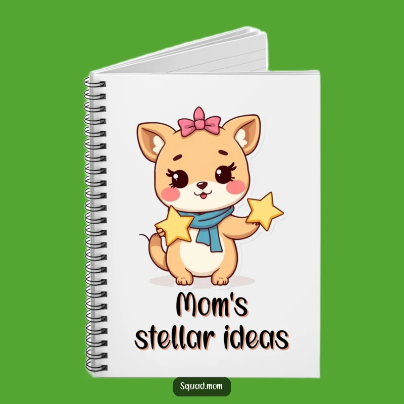 Whimsical Animal Mom Notebook: Holding Star, Jot Down Magical Ideas!