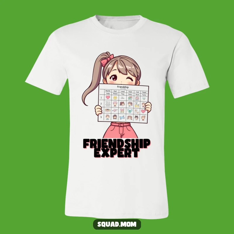 Funny Friendship Chart T-Shirt: Woman Planning Fun, Activity Lover Tee