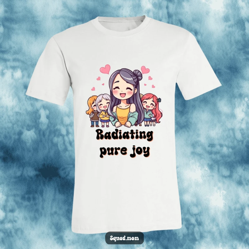 Funny T-Shirt: Woman with a big smile, cherished by friends, representing joy and connection, a great funny gift.