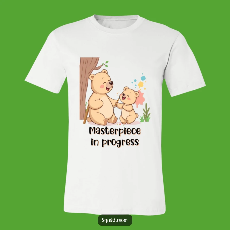 Funny Bear Mom T-Shirt: Giggling Painters Design, Hilarious Mom Gift