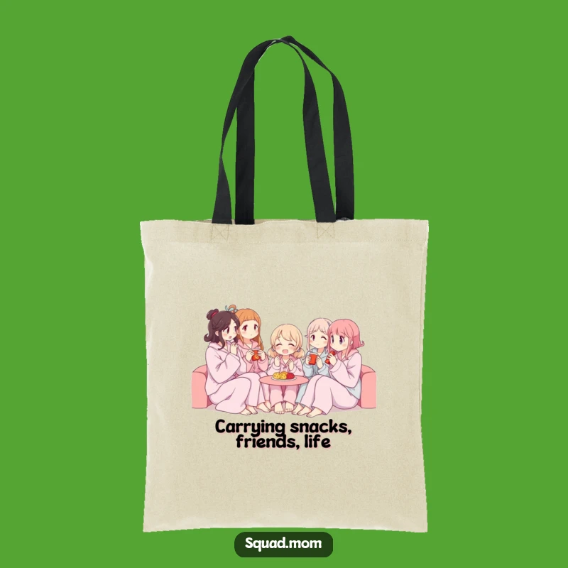 Funny Snack Tote Bag: Pajama Party Essentials for Women Friends