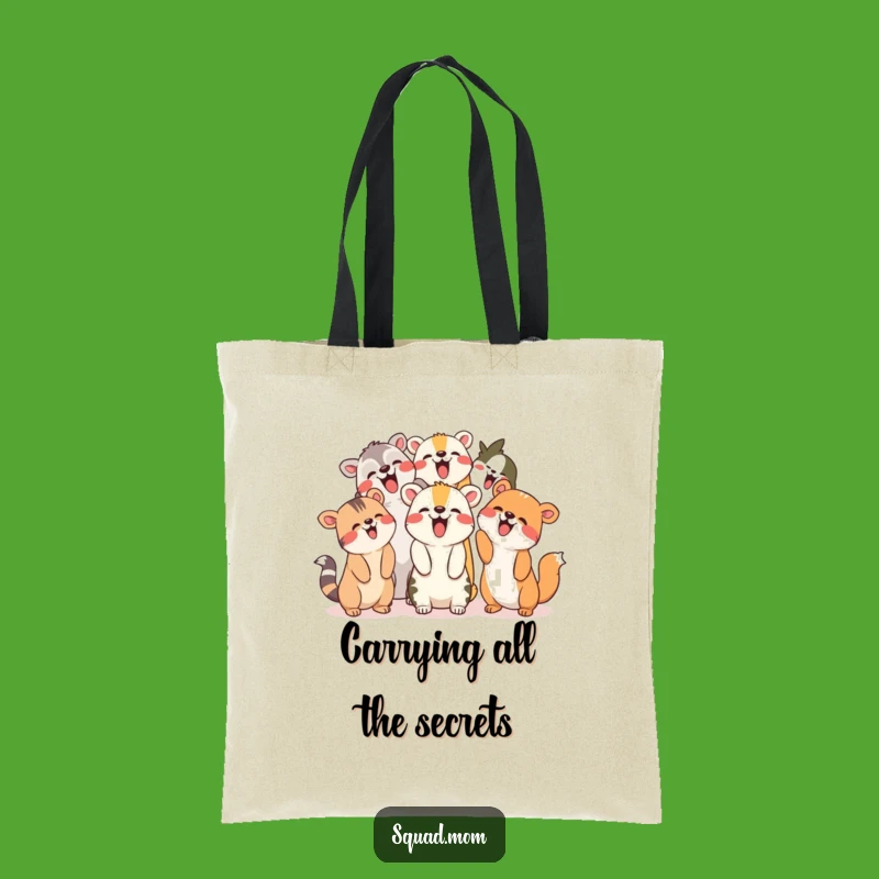 Funny Animal Friends Tote Bag: Giggling Pals Pointing Up, Carry Your Joy Hilariously!