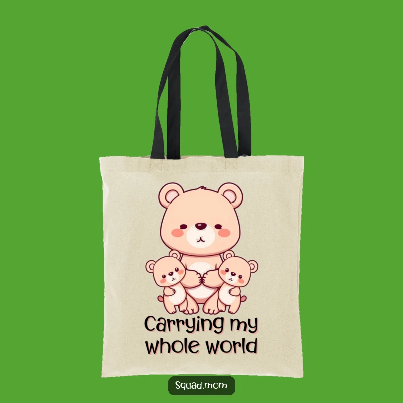 Funny Bear Mom & Cubs Tote Bag - Heartwarming & Hilarious Family Carry-All