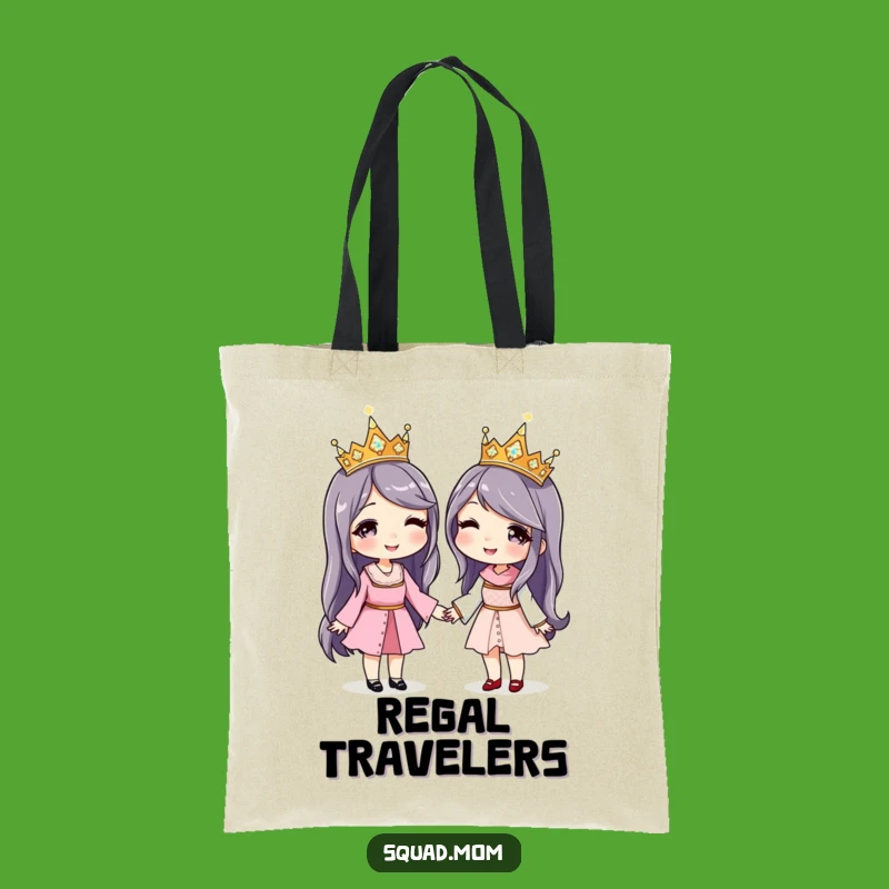 Funny Matching Crowns Tote Bag: Royal Friendship Carry-All - Eco Gift