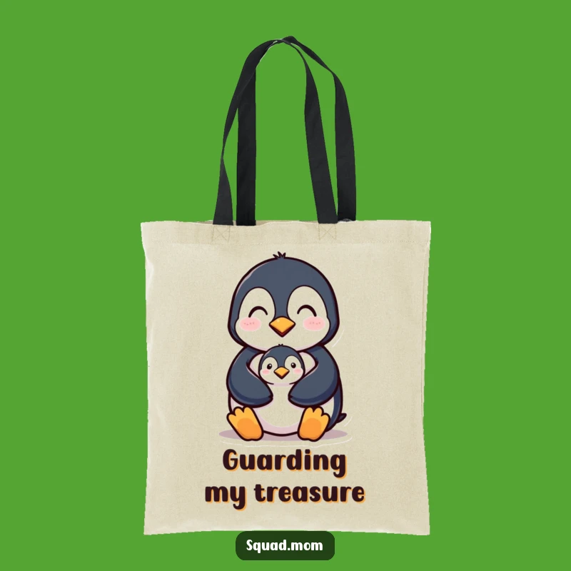 Funny Penguin Mom Carry-All Tote Bag - Keep Your Little One Safe - Great Funny Gift!