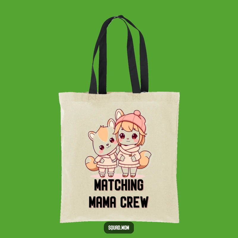Funny Kawaii Mom Matching Outfit Tote Bag - Cute Duo Carry-All!
